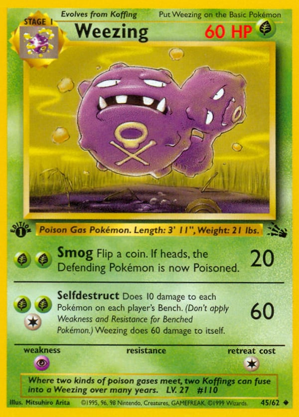 Weezing – Uncommon – Fossil