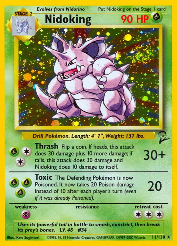 Nidoking – Rare Holo – Base Set 2