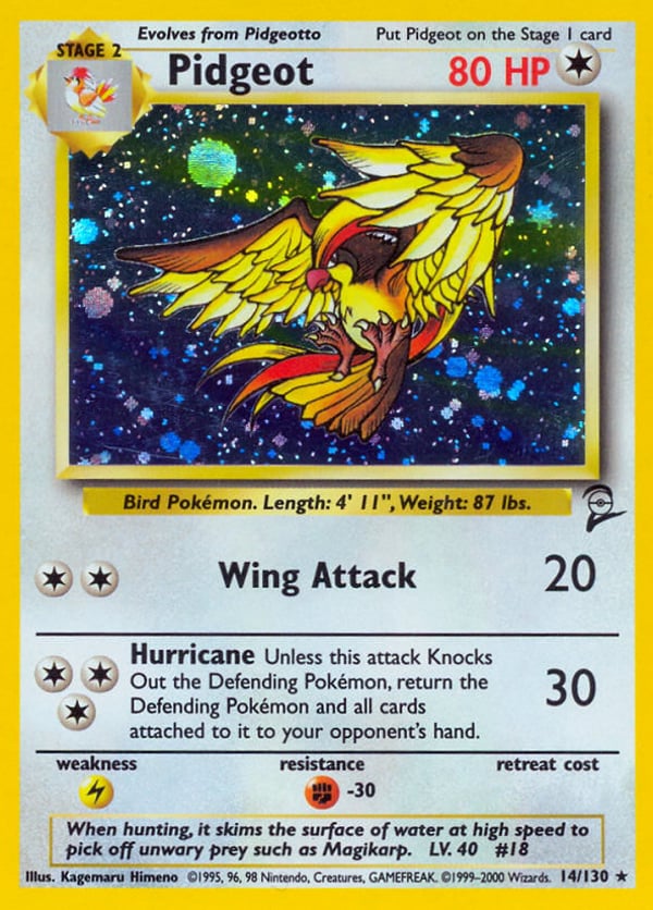 Pidgeot – Rare Holo – Base Set 2