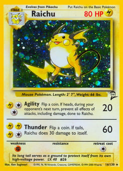 Raichu – Rare Holo – Base Set 2