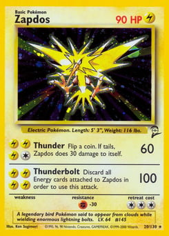 Zapdos – Rare Holo – Base Set 2