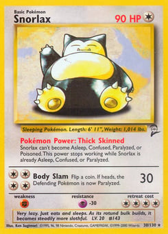 Snorlax – Rare – Base Set 2