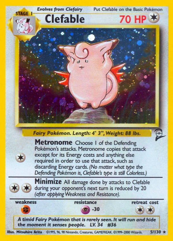Clefable – Rare Holo – Base Set 2