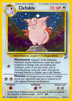 Clefable – Rare Holo – Base Set 2