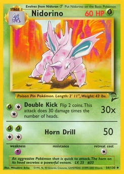 Nidorino – Uncommon – Base Set 2