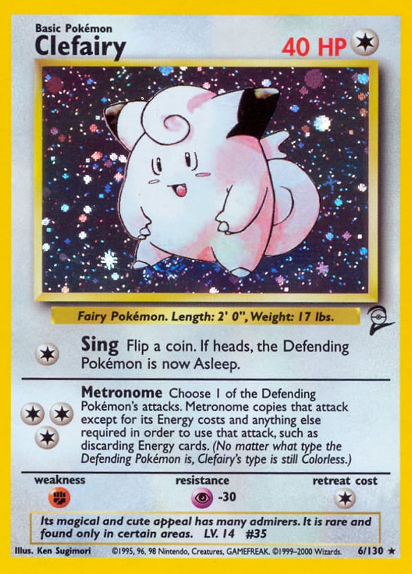 Clefairy – Rare Holo – Base Set 2