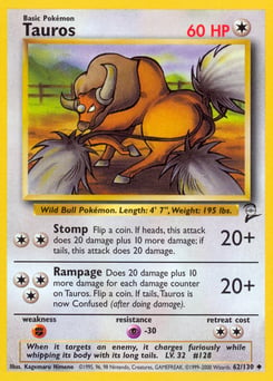 Tauros – Uncommon – Base Set 2