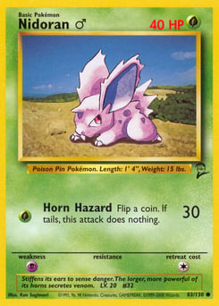 Nidoran ♂ – Common – Base Set 2