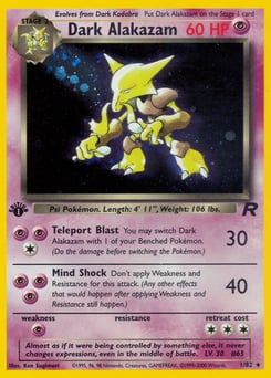 Dark Alakazam – Rare Holo – Team Rocket