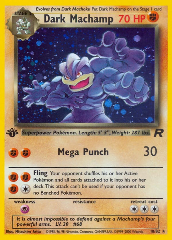 Dark Machamp – Rare Holo – Team Rocket