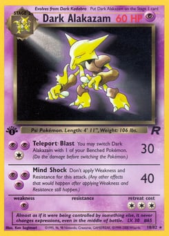 Dark Alakazam – Rare – Team Rocket