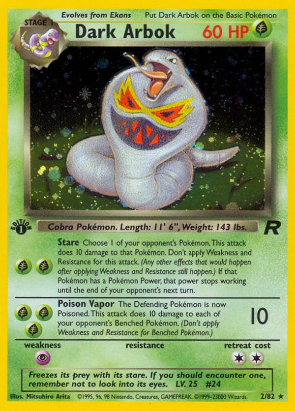 Dark Arbok – Rare Holo – Team Rocket
