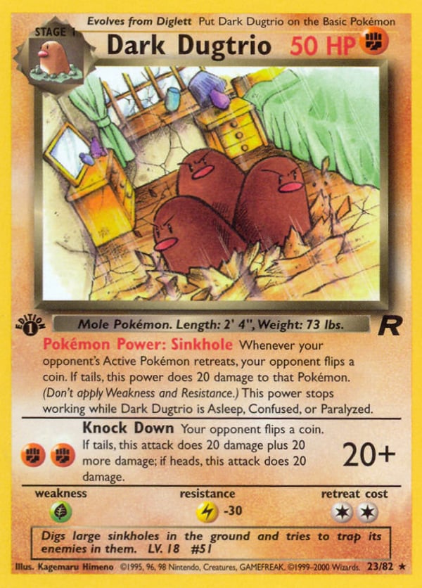 Dark Dugtrio – Rare – Team Rocket
