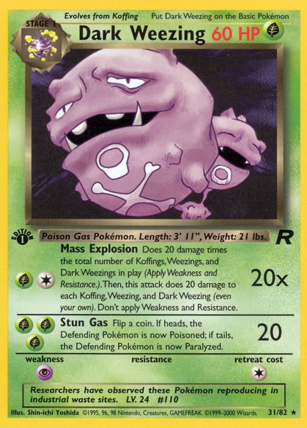 Dark Weezing – Rare – Team Rocket