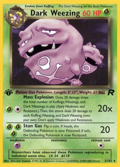 Dark Weezing – Rare – Team Rocket