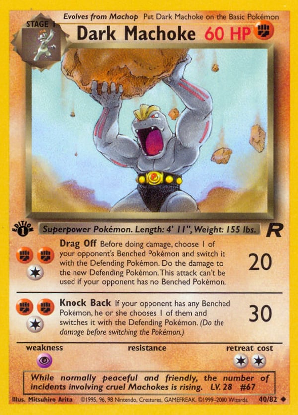 Dark Machoke – Uncommon – Team Rocket