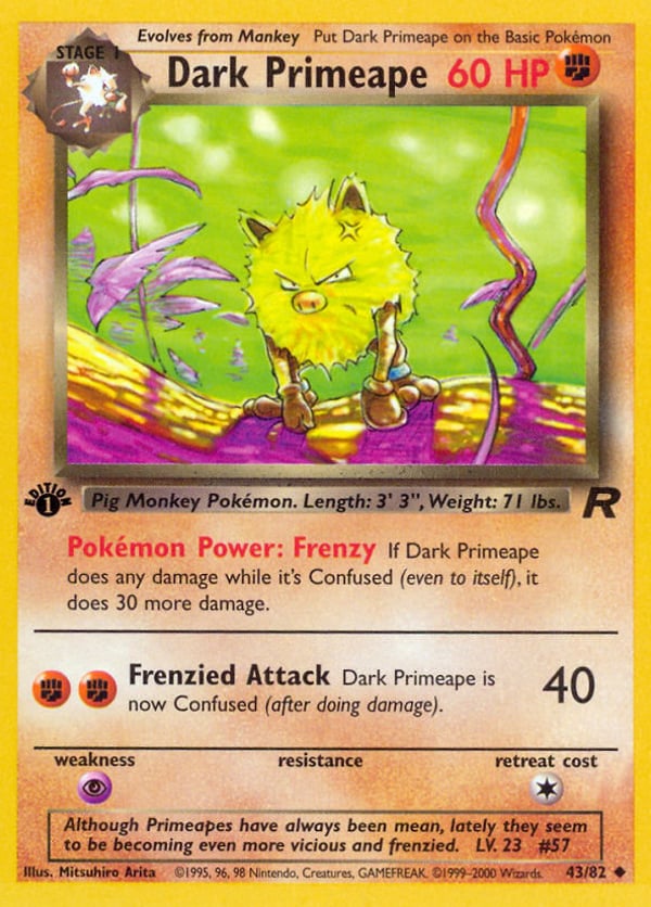 Dark Primeape – Uncommon – Team Rocket