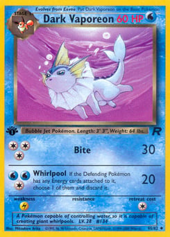 Dark Vaporeon – Uncommon – Team Rocket