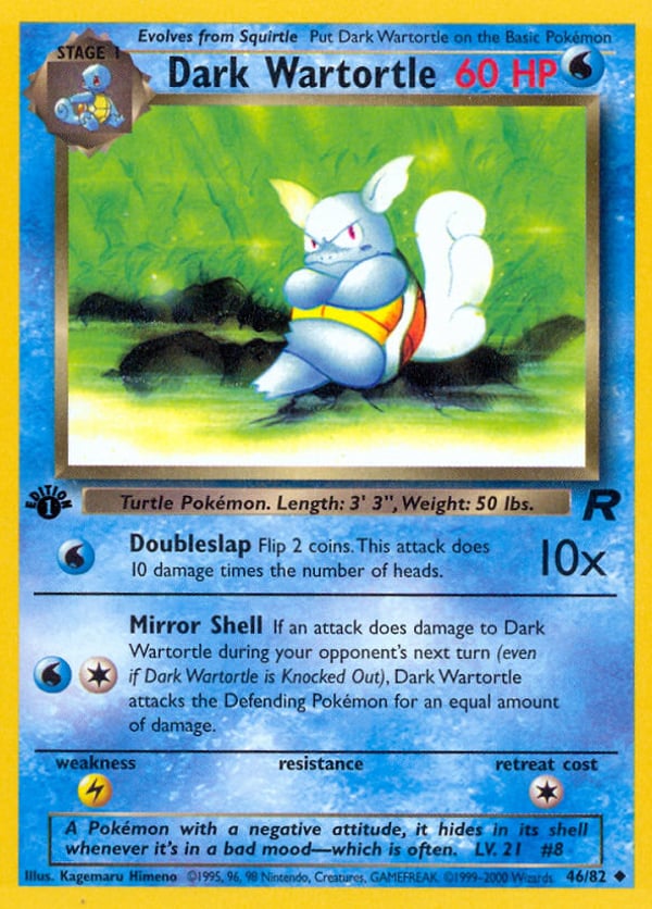 Dark Wartortle – Uncommon – Team Rocket