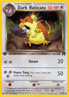 Dark Raticate – Common – Team Rocket