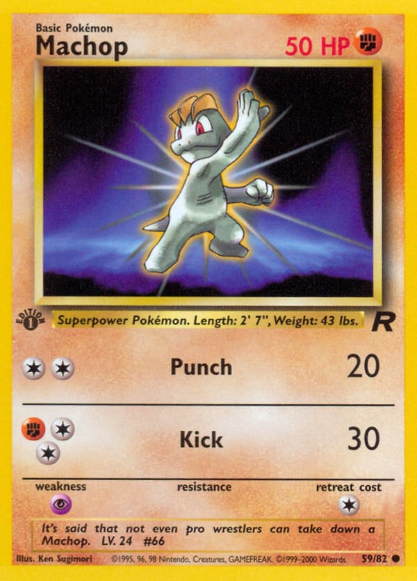Machop – Common – Team Rocket