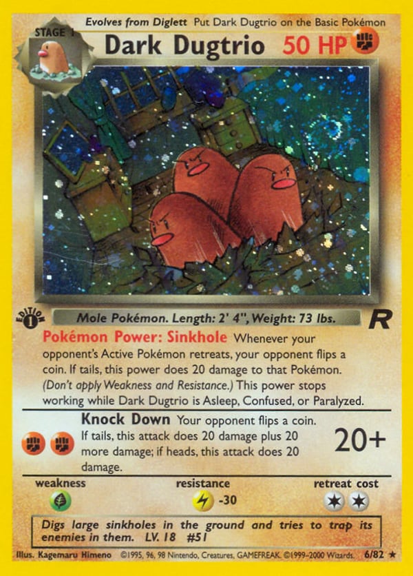Dark Dugtrio – Rare Holo – Team Rocket