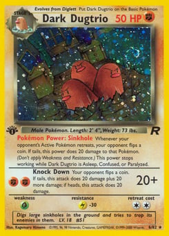 Dark Dugtrio – Rare Holo – Team Rocket