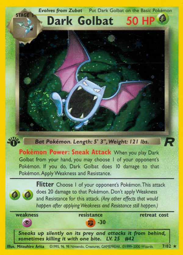 Dark Golbat – Rare Holo – Team Rocket