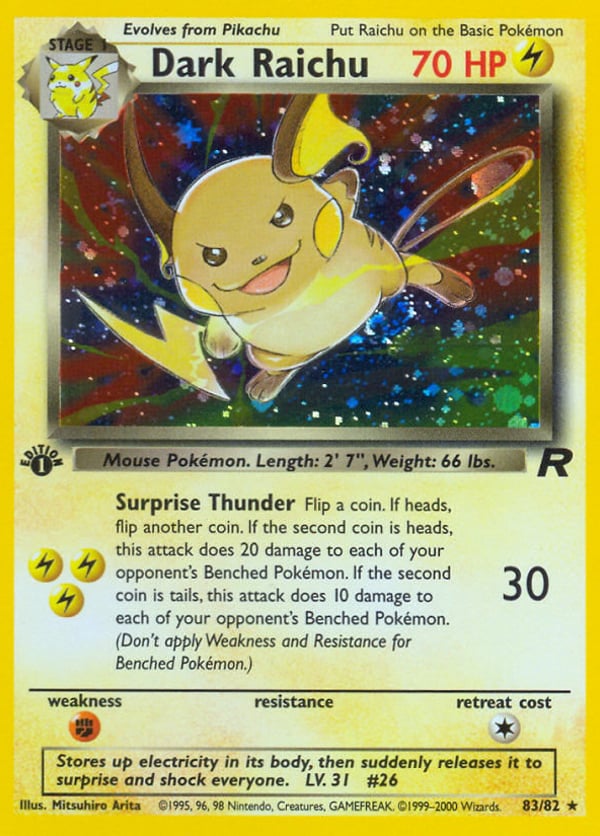 Dark Raichu – Rare Secret – Team Rocket