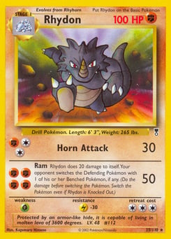 Rhydon – Rare – Legendary Collection