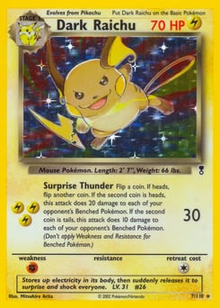 Dark Raichu – Rare Holo