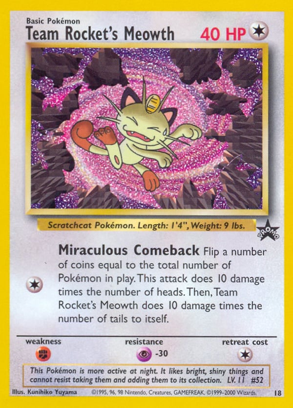 Team Rocket's Meowth – Promo – Wizards Black Star Promos