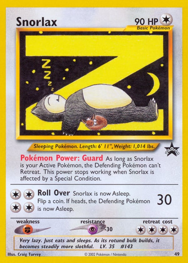 Snorlax – Promo – Wizards Black Star Promos
