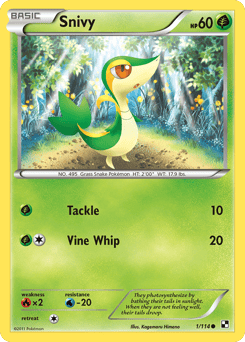 Snivy – Common – Black & White