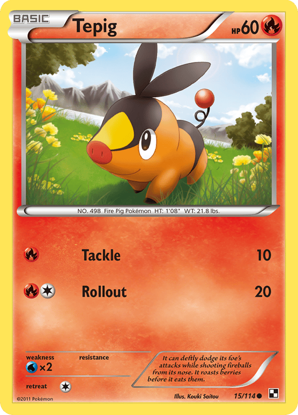 Tepig – Common – Black & White