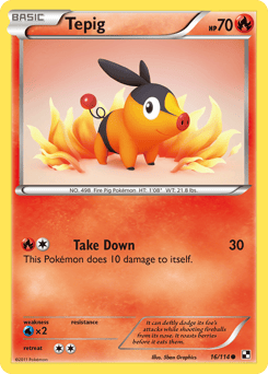 Tepig – Common – Black & White