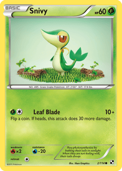 Snivy – Common – Black & White