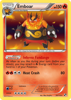 Emboar – Rare Holo – Black & White