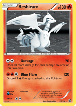 Reshiram – Rare Holo – Black & White