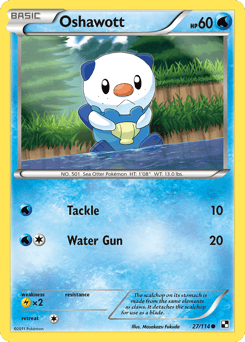 Oshawott – Common – Black & White