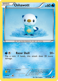 Oshawott – Common – Black & White