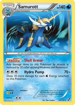 Samurott – Rare Holo – Black & White