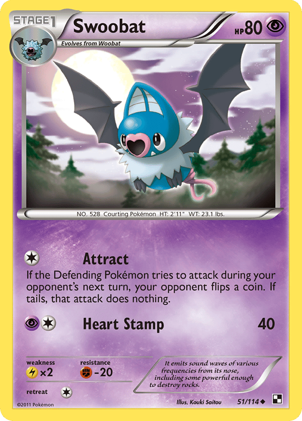 Swoobat – Uncommon – Black & White