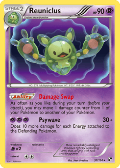 Reuniclus – Rare Holo – Black & White