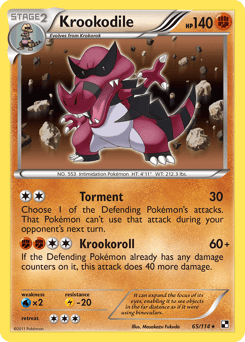 Krookodile – Rare Holo – Black & White