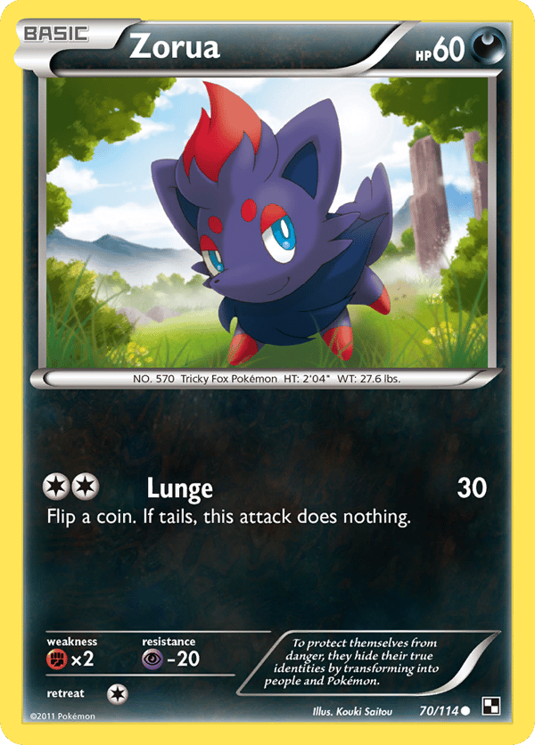 Zorua – Common – Black & White