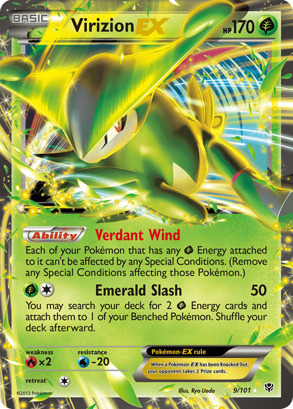 Virizion-EX – Rare Holo EX – Plasma Blast
