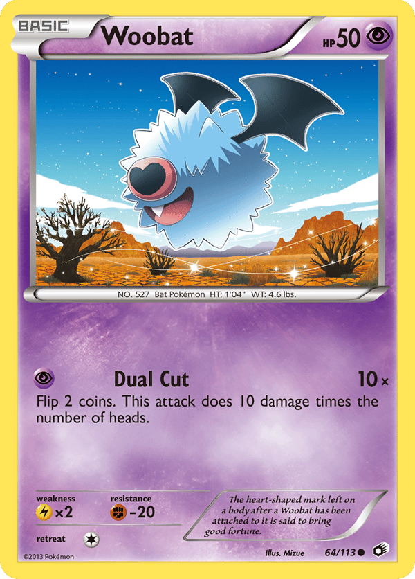 Woobat – Common – Legendary Treasures