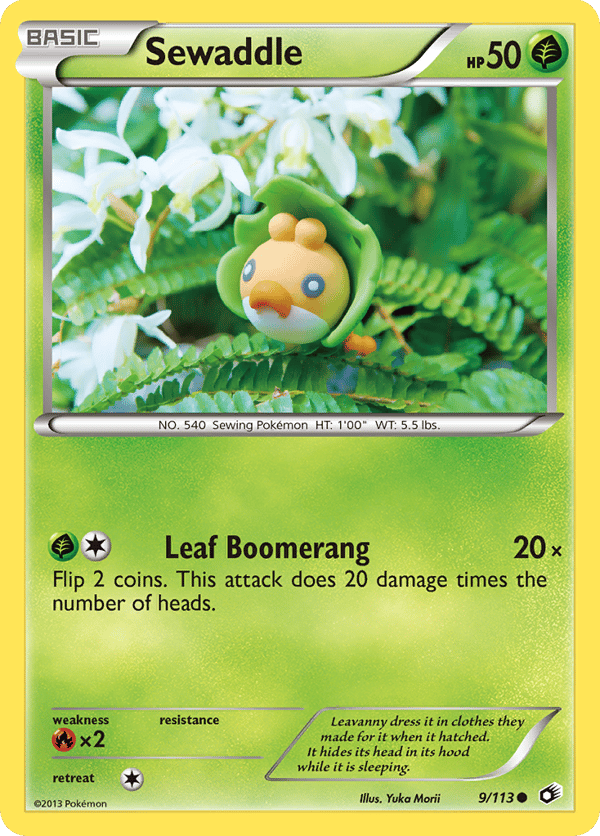 Sewaddle – Common – Legendary Treasures