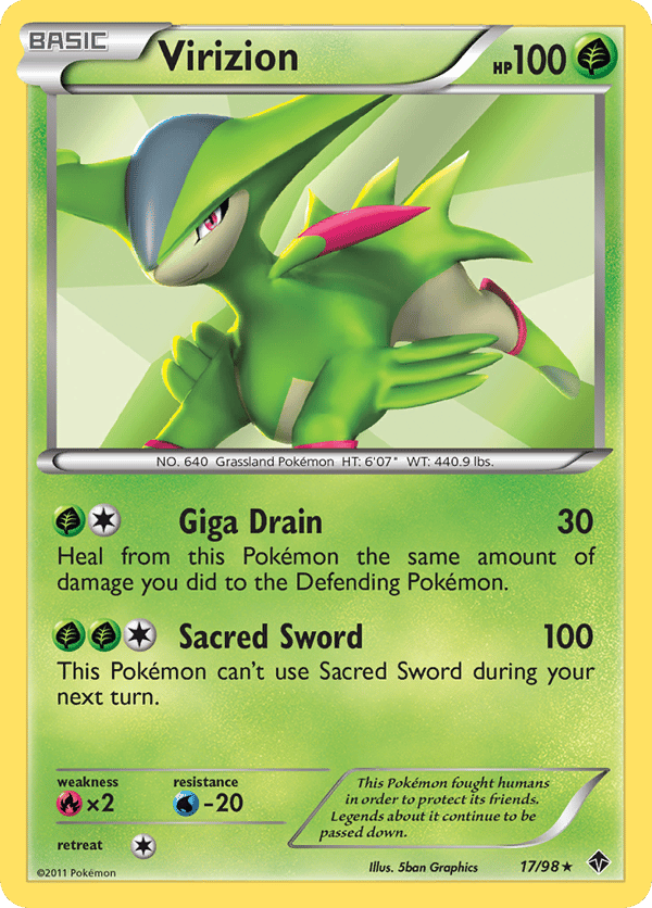 Virizion – Rare Holo – Emerging Powers